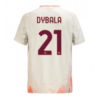 Camiseta AS Roma Paulo Dybala #21 Segunda Equipación Replica 2024-25 mangas cortas